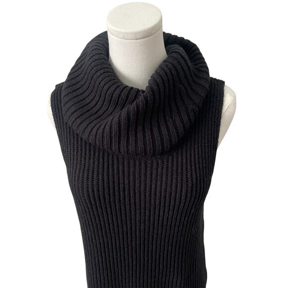 BB Dakota Cowl Neck Black Sleeveless Sweater Dress Sz S - Picture 2 of 7